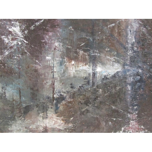 1275 - BARBARA FOXLEY - KNIGHTSBRIDGE, CONTEMPORARY OIL ON BOARD, FRAMED, 43CM X 61CM
