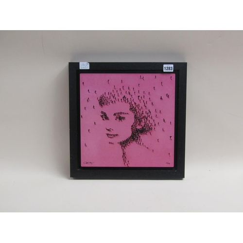 1283 - CRAIG ALAN - PRINCESS A DIE SUBLIMATION ON ALUMINIUM , FRAMED, 31CM X 31CM