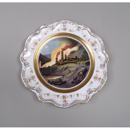 1872 - COALPORT COMMEMORATIVE PLATE - IRONWORKS COLBROOKDALE, 21CM DIAM BOXED