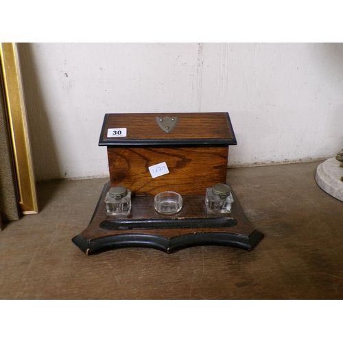 30 - LATE VICTORIAN DESK INKSTAND