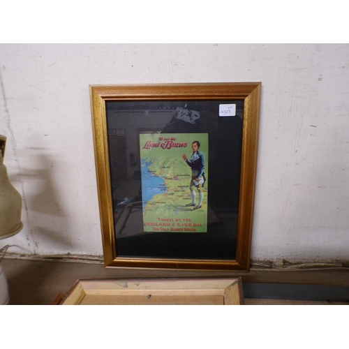 4 - COLLECTION OF FRAMED RAILWAY ADVERTISING PRINTS