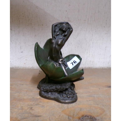 76 - BRONZED ART NOUVEAU STYLE FIGURE OF A NUDE