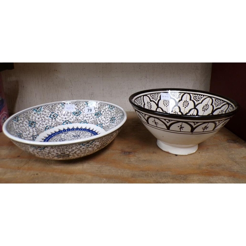 79 - TWO PERSIAN BOWLS