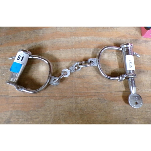 81 - SET OF REPLICA HANDCUFFS