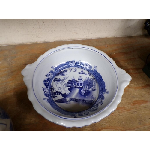 86 - TRANSFER PRINTED WASH BOWL AND JUG