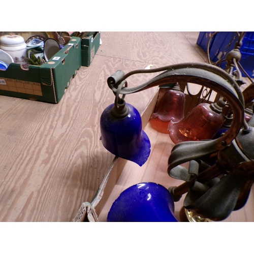 144 - TWO CEILING LIGHTS AND SHADES