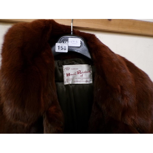 158 - LEATHER JACKET; FUR COAT