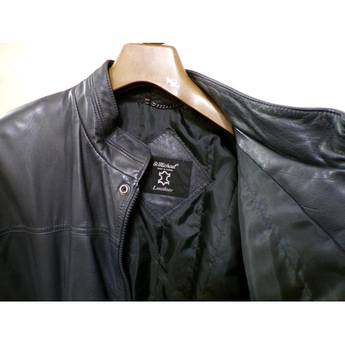 158 - LEATHER JACKET; FUR COAT