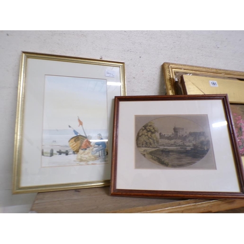 160 - COLLECTION OF PICTURES AND PRINTS - WATERCOLOURS, PASTELS ETC