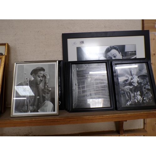 170 - COLLECTION OF FRAMED PHOTOGRAPHIC PRINTS - JAZZ MUSICIANS