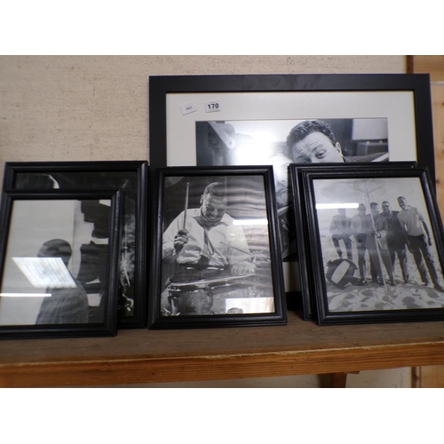 170 - COLLECTION OF FRAMED PHOTOGRAPHIC PRINTS - JAZZ MUSICIANS