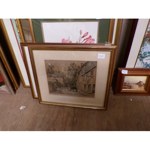 180 - FRAMED WATERCOLOURS, MIRRORS AND PICTURES