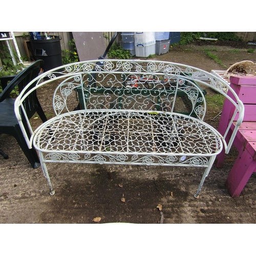 1061 - TWO SEATER GARDEN METAL BENCH