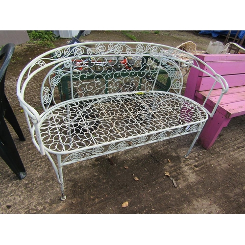 1061 - TWO SEATER GARDEN METAL BENCH