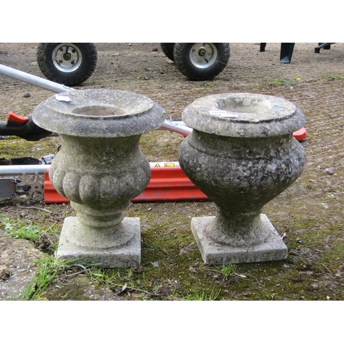 1078 - TWO GARDEN URNS