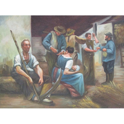 1254 - G VARTAN - THE PRODUCE DEALERS, SIGNED OIL ON CANVAS, FRAMED, 50CM X 60CM