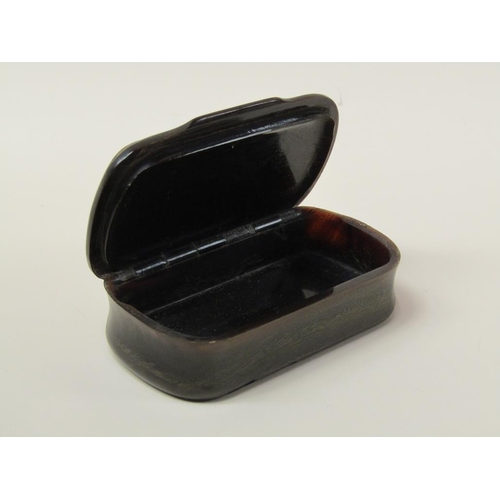 1513 - HORN SNUFF BOX WITH PRINTED TOP