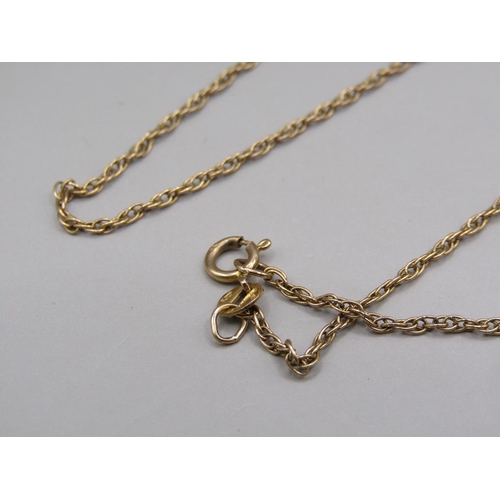 1579 - TWO 9ct GOLD NECKLACES, ONE ROPE TWIST 7.9g TOTAL