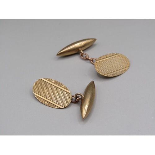 1580 - PAIR OF 9ct GOLD CUFFLINKS, 3.5g