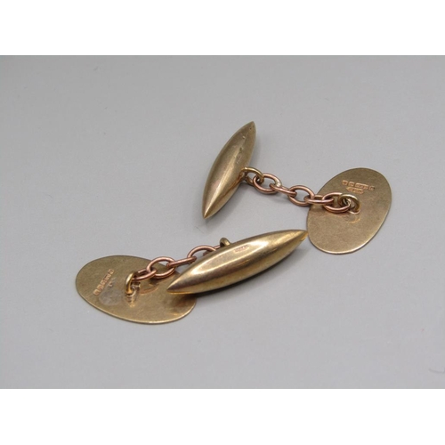 1580 - PAIR OF 9ct GOLD CUFFLINKS, 3.5g