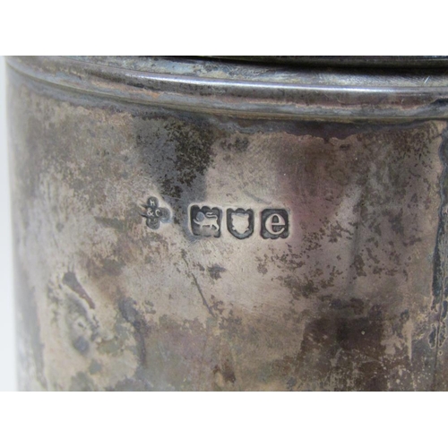 1596 - HORACE WOODWARD AND CO. LTD. SILVER PAINT TIN, DATED LONDON 1900, ENGRAVED WITH INITIALS HBW 8.8ozt