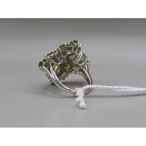 1600 - SILVER PERIDOT RING O 1/2