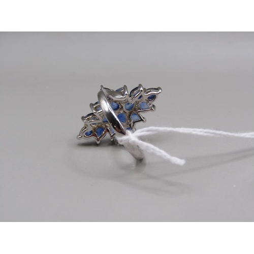 1601 - SILVER SAPPHIRE RING