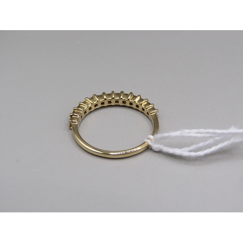 1610 - GOLD CHAMPAGNE DIAMOND RING - SIZE P 1/2