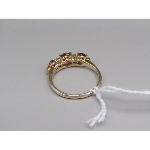 1618 - YELLOW GOLD PINK SAPPHIRE - RING Q