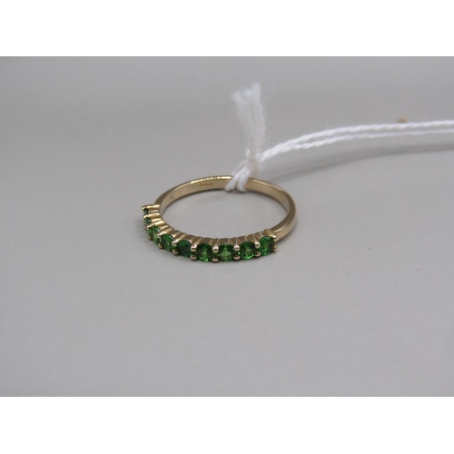 1619 - YELLOW GOLD CHROME DIOPSIDE RING - SIZE O