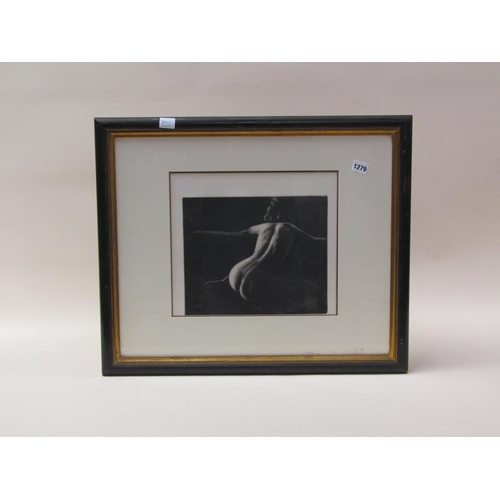 1279 - FRAMED PHOTOGRAPHIC PORTRAIT OF A NUDE FEMALE, 25CM X 29CM