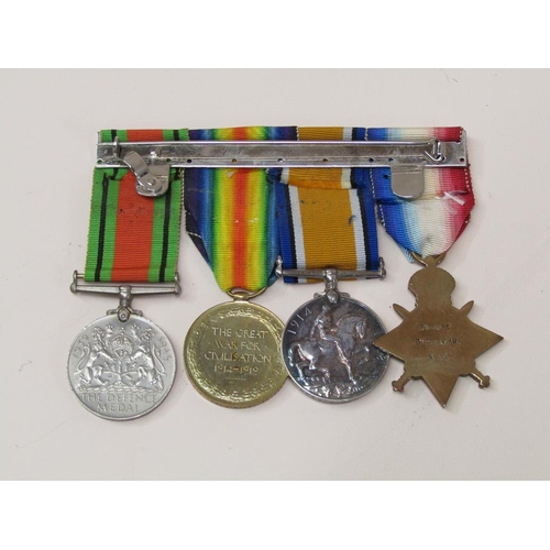 1641 - FIRST WORLD WAR MEDALS T1-4873 DVR.W LEAR A.S.C.