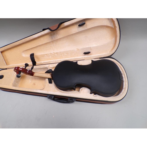 1416 - EBONISED VIOLIN CASE