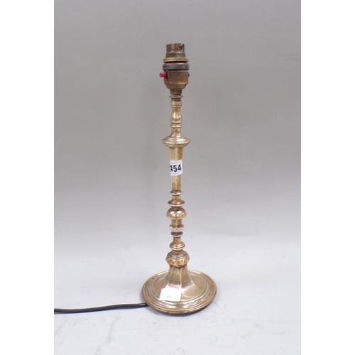 1454 - EARLY 20c BRASS ELECTROLIER - 32cms H