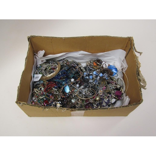 1681 - BOX OF MIXED COSTUME JEWELLERY