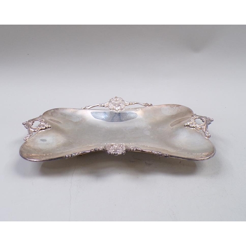 1697 - CONTINENTAL SILVER QUATREFOIL DISH 9.2ozt