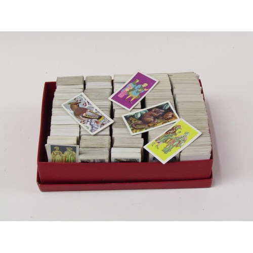 1741 - BOX OF MIXED TEACARDS, LOOSE, ALBUMS