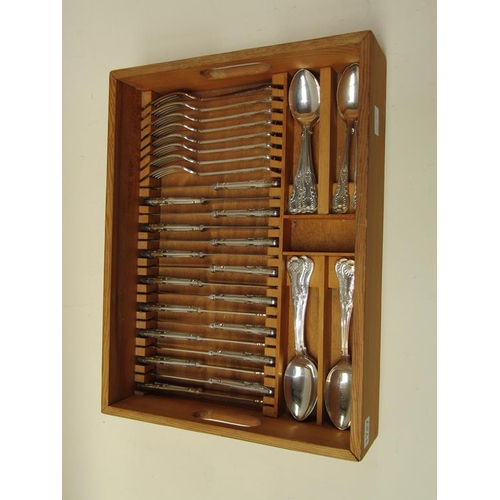 1747 - TRAY OF SILVER PLATED CUTLERY