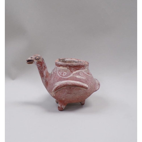 1769 - MIDDLE EASTERN POTTERY VESSEL IN THE FORM OF A CAMEL, 12CM H