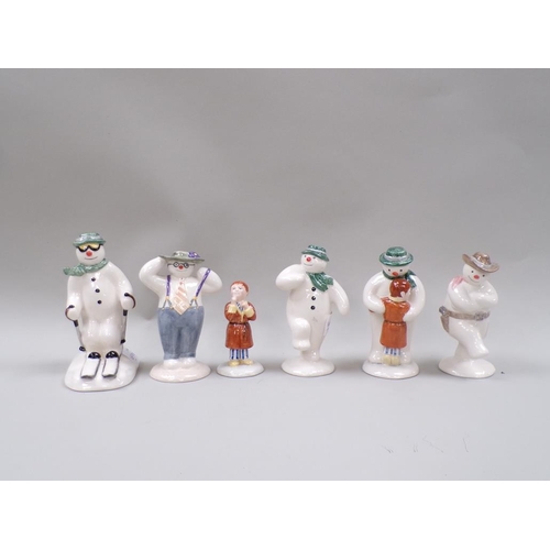 1786 - COLLECTION OF ROYAL DOULTON SNOWMAN FIGURES  - LARGEST 14CM H