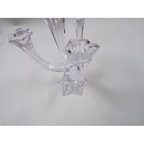 1815 - CRYSTAL GLASS FOUR BRANCH CANDLE HOLDER