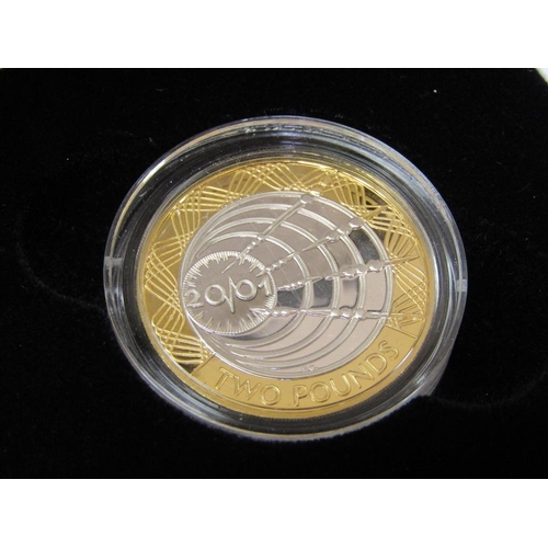 1550 - 350TH ANNIVERSARY OF THE GUINEA & 2013 UK £2 SILVER PROOF COINS