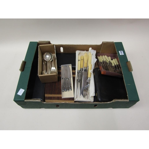 1749 - BOX OF SILVER PLATED CUTLERY