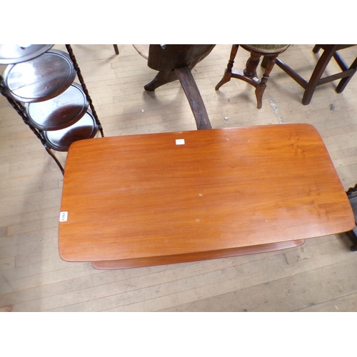 1917 - TEAK TWO TIER LOW TABLE 100 x 42 cms