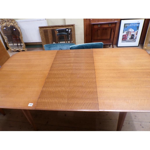 1935 - TEAK EXTENDING DINING TABLE AND FIVE CHAIRS