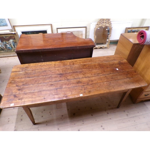 1938 - CONTINENTAL PLANK TOP KITCHEN TABLE 195 x 73 cms