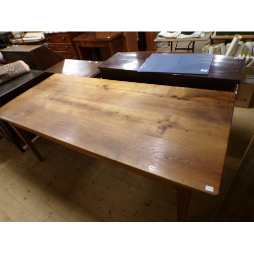 1943 - 19c CONTINENTAL PLANK TOP KITCHEN TABLE 198 x 76 cms