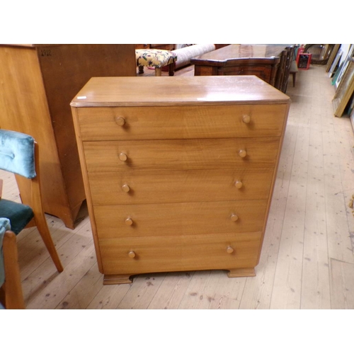 1948 - TEAK FIVE DRAWER CHEST