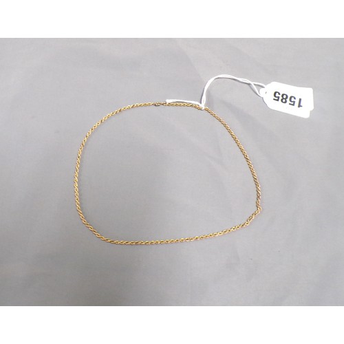 1585 - 9ct GOLD ROPE TWIST NECKLACE, 6.3g