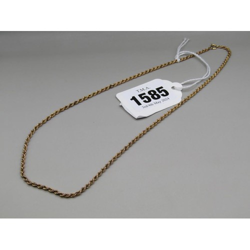 1585 - 9ct GOLD ROPE TWIST NECKLACE, 6.3g